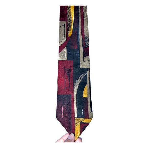 croft & barrow Other - Croft&Barrow Mens Geometric Silk Tie One Size Art Deco Work Abstract Corporate